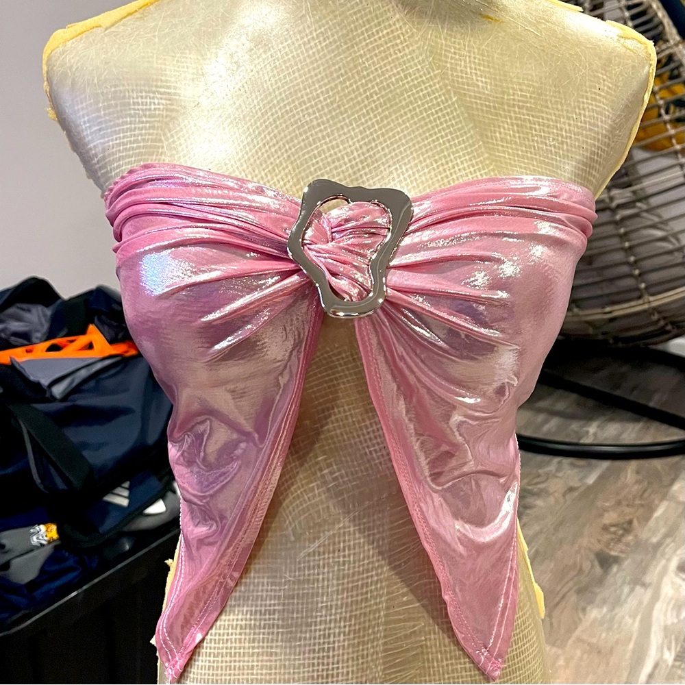 Pink Shein Barbie tube top